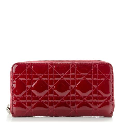 lady dior wallet red